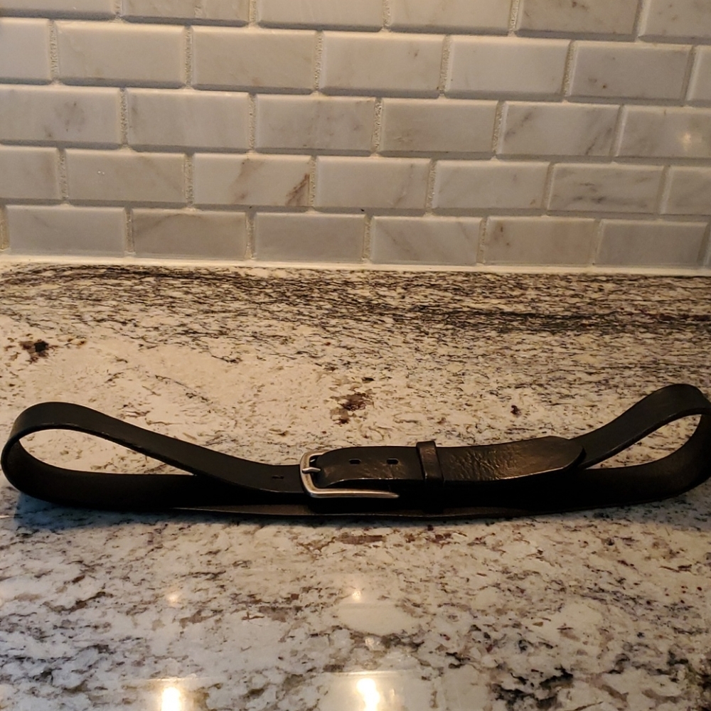 Mens Gap Leather Black Belt